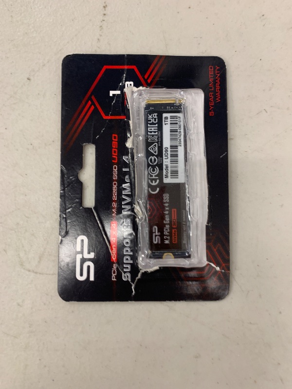 Photo 1 of Silicon Power 1TB UD90 NVMe 4.0 Gen4 PCIe M.2 SSD R/W up to 5,000/4,800 MB/s (SP01KGBP44UD9005)