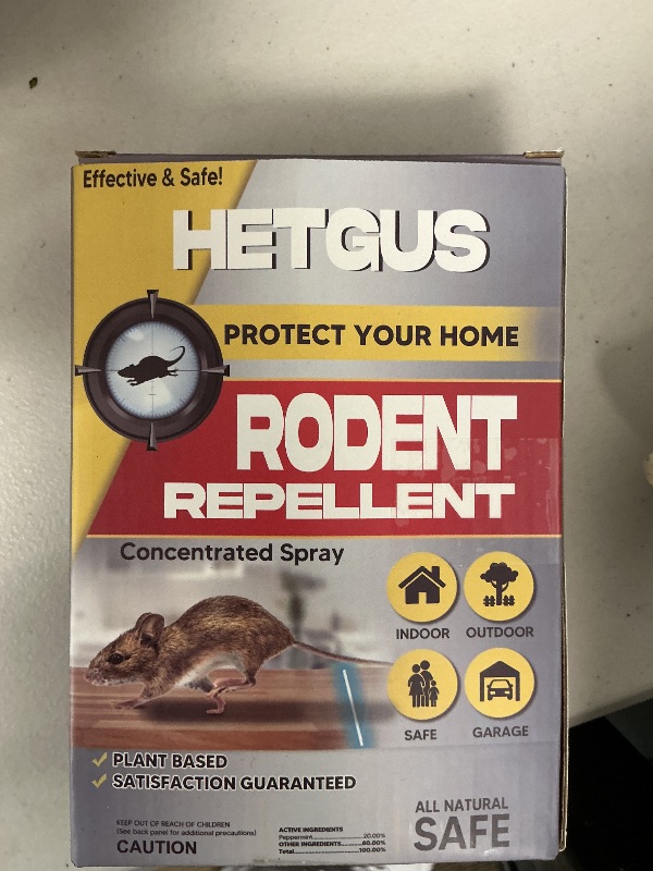 Photo 1 of Rodent Repellent, Peppermint Oil Rodent Repellent Spray for Indoor/Outdoor Use, Prevents Mouse/Rats from Nesting & Chewing on Wires, Mice Repellent Indoor-1P
