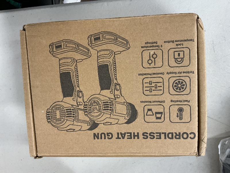 Photo 1 of LIVOWALNY Cordless Heat Gun Compatible with Dewalt 20v Battery, 350W 122?-1022? Fast Heating Soldering Hot Air Gun with LCD Digital Display for Shrink Tubing, PVC Wrap, Craft, Epoxy Resin (No Battery)