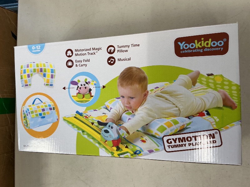 Photo 1 of Yookidoo Baby Tummy Time Mat Newborn Musical Playmat & Outdoor Gym. Pillow, Teething Toys and Portable Fold-Up Case. 0-12 Months.