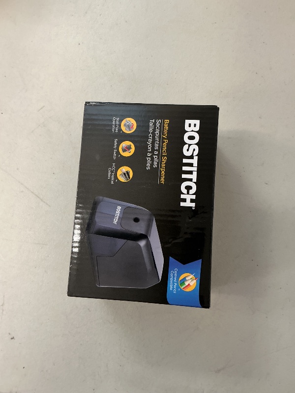 Photo 1 of Bostitch Office Battery Pencil Sharpener, 4X Longer Cutter Life, Tip Saver Technology, Black (BPS4-BLK)