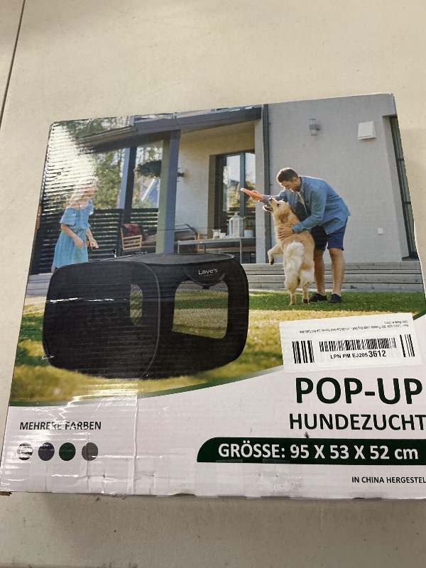 Photo 1 of Love's cabin 36in Portable Large Dog Bed - Pop Up Dog Kennel, Indoor Outdoor Crate for Pets, Portable Car Seat Kennel, Cat Bed Collection, Grey