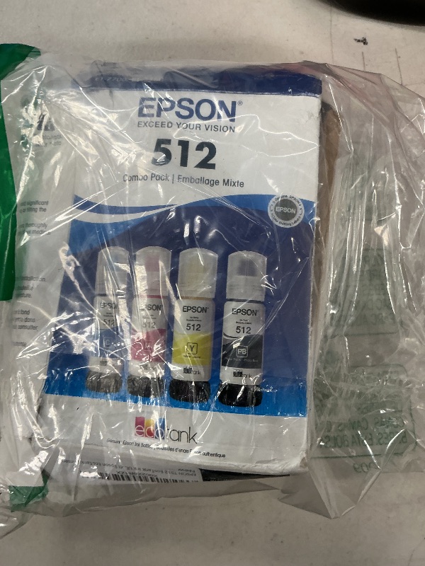 Photo 1 of 512 Ink Refill Bottles ET-7700 ET-7750 Replacement for 512 Ink Refill Bottles Black Works for ET 7700 ET 7750 Eco Tank ET7700 ET7750 Printer, 5 Pack 512 Ink Refill Bottles (2BK C M Y)