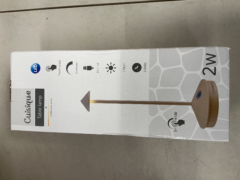 Photo 1 of Cuisique LED Cordless Portable Table Lamp, Battery Operated USB Desk Lamp, 52000mAh Rechargeable Table Light.Waterproof.Touch dimmable Dining lamp for Restaurant/Bedroom/Outdoor/Camping/Garden.
