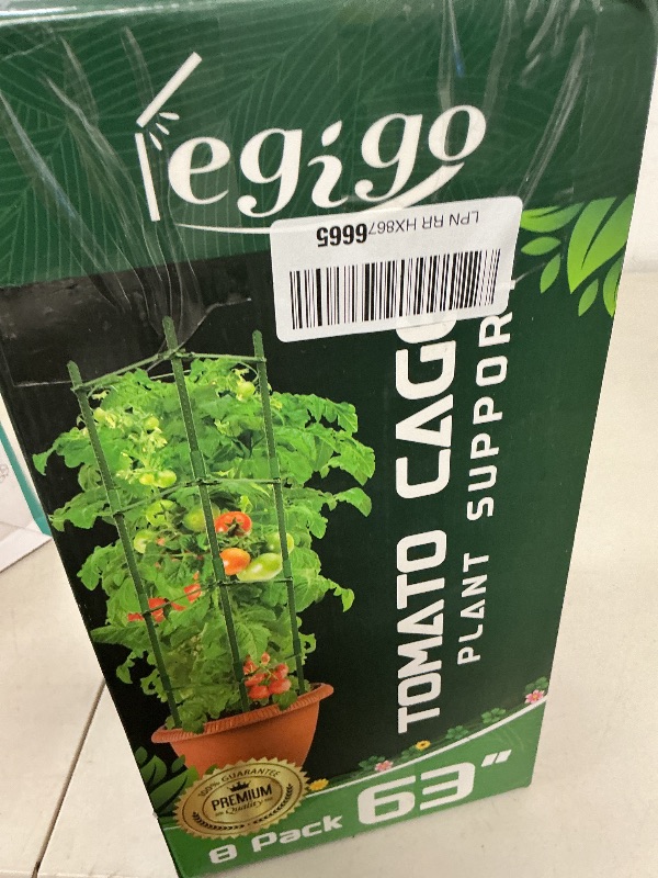 Photo 1 of Legigo 8-Pack Up to 63inch Tomato Cages for Garden Plant Support- Garden Stakes Tomato Cage, Tomato Trellis for Potted Plants, Tomato Cages Plant Stakes for Climbing Vegetables Plants Flowers