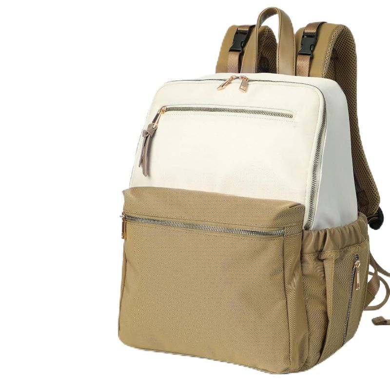Photo 1 of Diaper Bag Backpack, Nylon Baby Bag with 19 Pockets, Large Baby Diaper Bag for Boys Girls,Diaper Bag Insert,Changing Pad,Insulated Pockets,Stroller Straps,Khaki