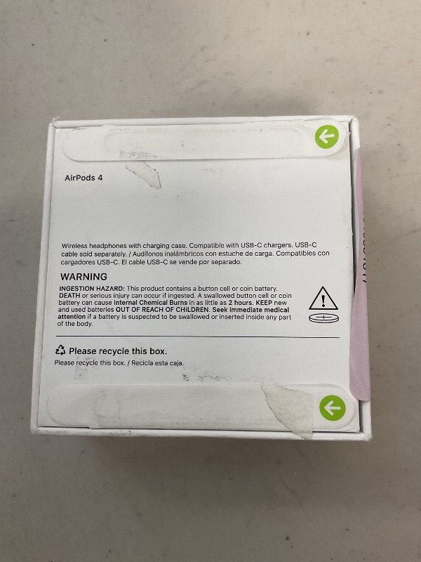 Photo 1 of Apple AirPods 4 Wireless Earbuds, Bluetooth Headphones, Personalized Spatial Audio, Sweat and Water Resistant, USB-C Charging Case, H2 Chip, Up to 30 Hours of Battery Life, Effortless Setup for iPhone