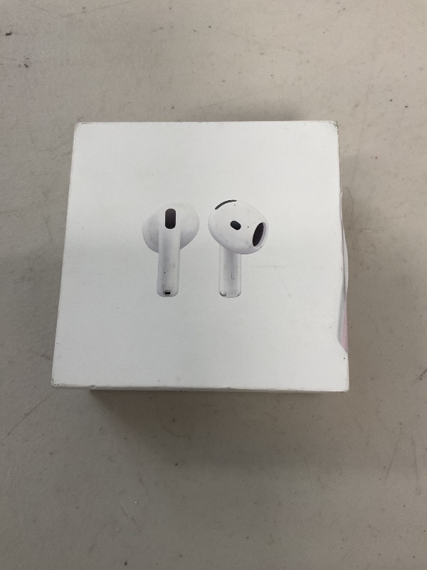 Photo 1 of Apple AirPods 4 Wireless Earbuds, Bluetooth Headphones, Personalized Spatial Audio, Sweat and Water Resistant, USB-C Charging Case, H2 Chip, Up to 30 Hours of Battery Life, Effortless Setup for iPhone