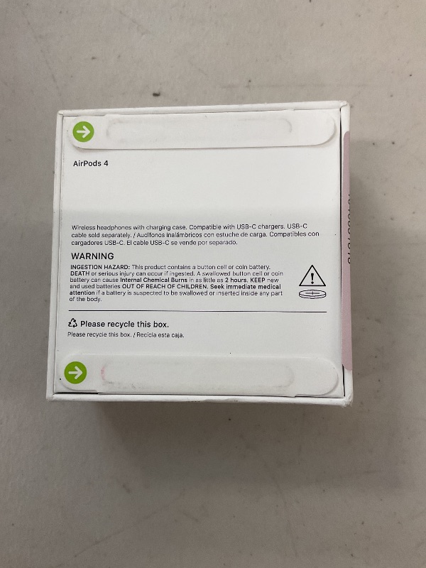 Photo 1 of Apple AirPods 4 Wireless Earbuds, Bluetooth Headphones, Personalized Spatial Audio, Sweat and Water Resistant, USB-C Charging Case, H2 Chip, Up to 30 Hours of Battery Life, Effortless Setup for iPhone