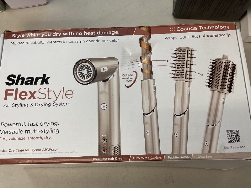 Photo 1 of Shark HD430 FlexStyle Air Styling & Drying System, Powerful Hair Dryer Brush & Multi-Styler with Auto-Wrap Curlers, Paddle Brush, Oval Brush, Concentrator Attachment, Stone