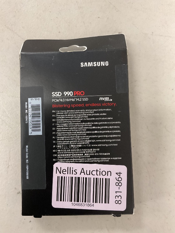 Photo 1 of Samsung 990 PRO SSD 4TB PCIe 4.0 M.2 2280 Internal Solid State Hard Drive, Seq. Read Speeds Up to 7,450 MB/s for High End Computing, Gaming, and Heavy Duty Workstations, MZ-V9P4T0B/AM