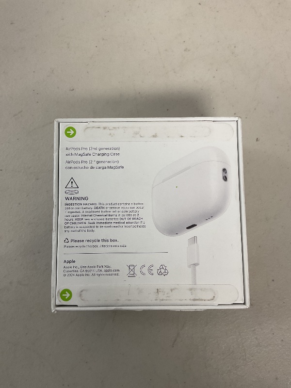 Photo 1 of Apple AirPods Pro 2 Wireless Earbuds, Active Noise Cancellation, Hearing Aid Feature, Bluetooth Headphones, Transparency, Personalized Spatial Audio, High-Fidelity Sound, H2 Chip, USB-C Charging
