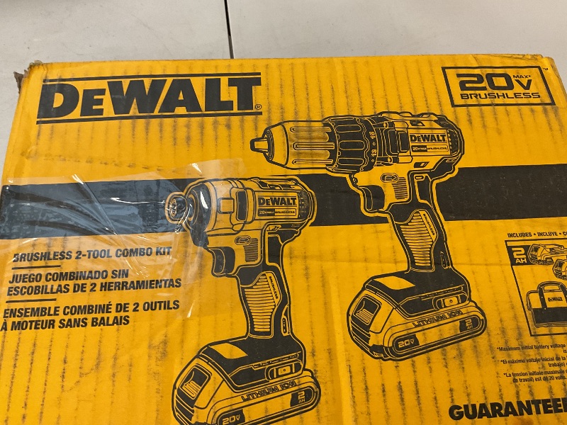 Photo 1 of DEWALT 20V MAX Cordless Drill, Impact Driver, 2-Tool Power Tool Combo Kit, Brushless Power Tool Set with 2 Batteries and Charger Included (DCK277D2)