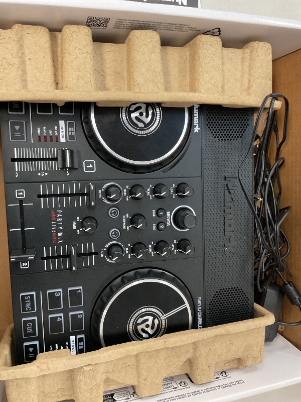 Photo 1 of Numark Party Mix Live - DJ Controller with Built in Speakers, Party Lights and DJ Mixer, Complete Dj Set with Mixer and Audio Interface + Serato DJ Lite