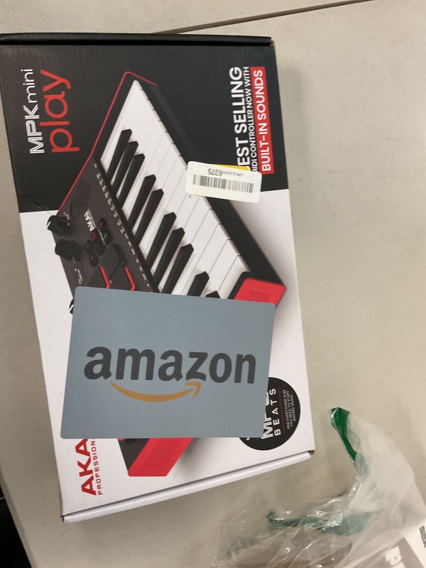 Photo 1 of Akai Professional MPK Mini Play MK3 - MIDI Keyboard Controller with Built-in Speaker and Sounds Plus Dynamic Keybed, MPC Pads, Software Suite and Native Instruments Sound Package