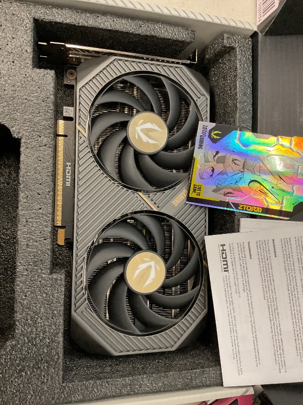 Photo 1 of ZOTAC Gaming GeForce RTX 5060 Ti 16GB AMP DLSS 4 16GB GDDR7 128-bit 28 Gbps PCIE 5.0 Gaming Graphics Card, IceStorm 2.0 Cooling, White LED Lighting, ZT-B50620F-10M