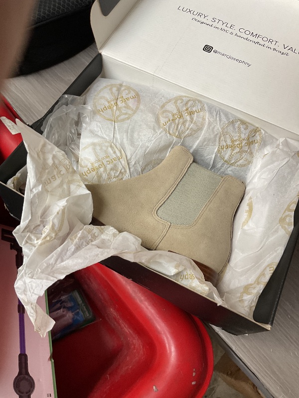 Photo 1 of Marc Joseph New York Women's Leather Made in Brazil Ankle Bootie Boot, Taupe Suede, 7.5