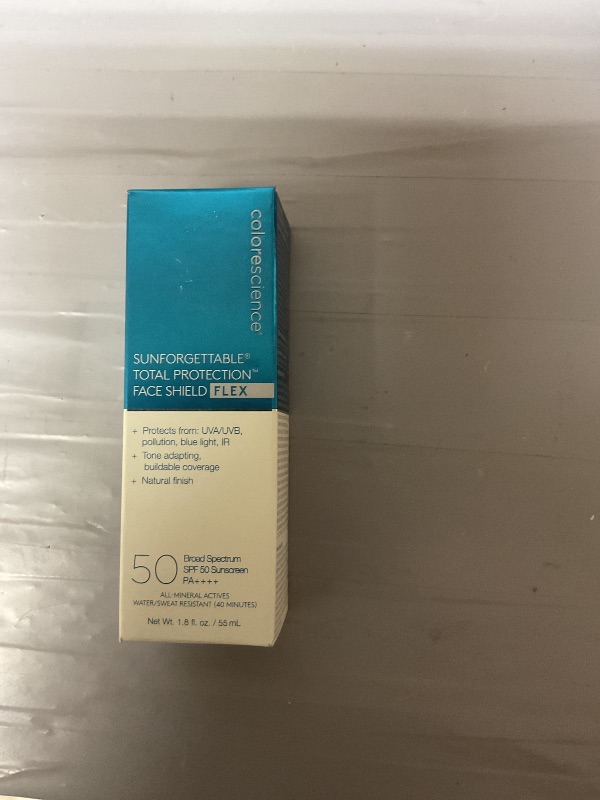 Photo 1 of Colorescience 50 to 70 SPF Total Protection Face Shield Flex SPF 50, Zinc Oxide Formula, Tan, 1.8 fl. oz.