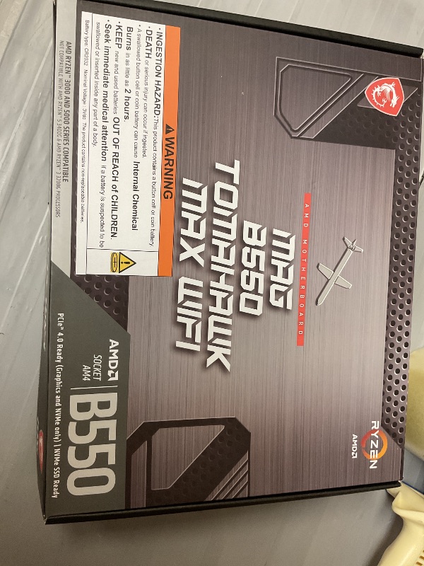 Photo 1 of MSI MAG B550 Tomahawk MAX WiFi Gaming Motherboard (AMD Ryzen 5000 Series, AM4, DDR4, PCIe 4.0, SATA 6Gb/s, M.2, USB 3.2 Gen 2, HDMI/DP, Wi-Fi 6E, Bluetooth 5.2, 2.5Gbps LAN, ATX)