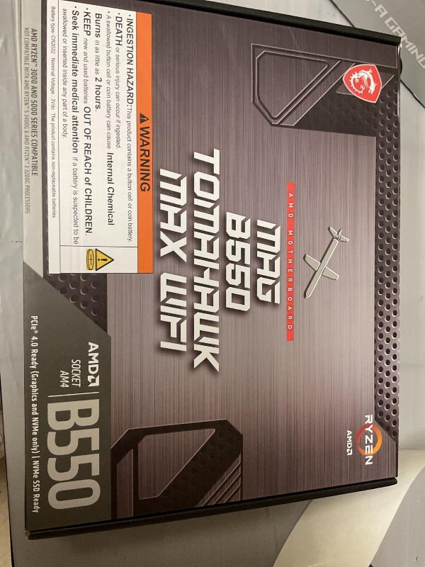 Photo 1 of MSI MAG B550 Tomahawk MAX WiFi Gaming Motherboard (AMD Ryzen 5000 Series, AM4, DDR4, PCIe 4.0, SATA 6Gb/s, M.2, USB 3.2 Gen 2, HDMI/DP, Wi-Fi 6E, Bluetooth 5.2, 2.5Gbps LAN, ATX)