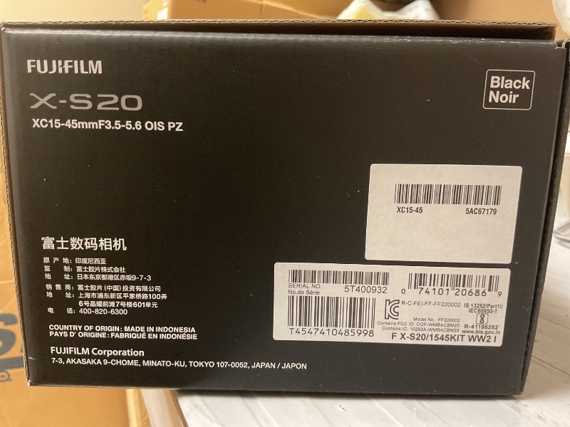 Photo 1 of Fujifilm X-S20 Mirrorless Digital Camera XC15-45mm Lens Kit Black