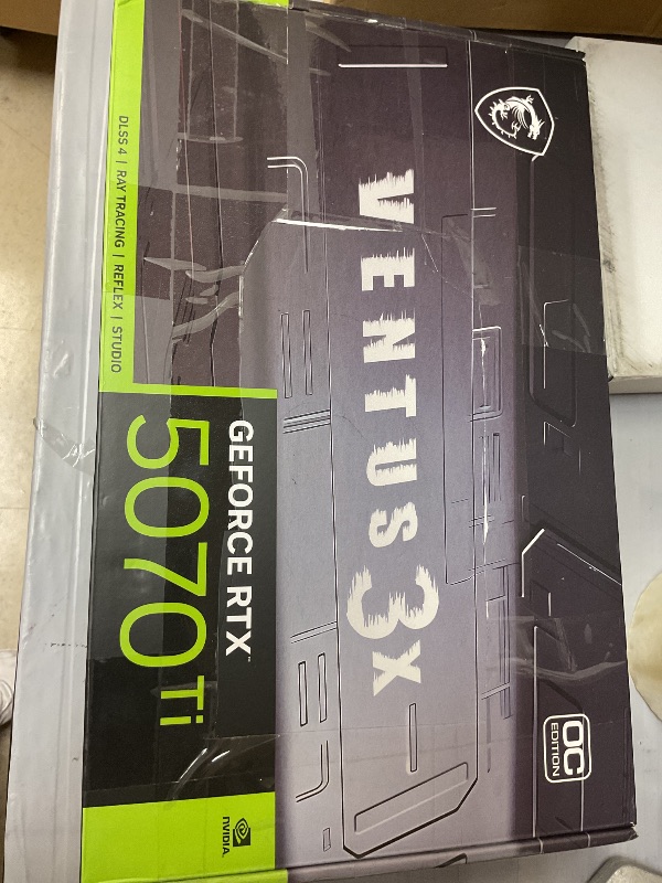 Photo 1 of MSI Gaming RTX 5070 Ti 16G Ventus 3X OC Graphics Card (16GB GDDR7, 256-bit, Extreme Performance: 2497 MHz, DisplayPort x 3 2.1a, HDMI 2.1b, NVIDIA Blackwell Architecture)