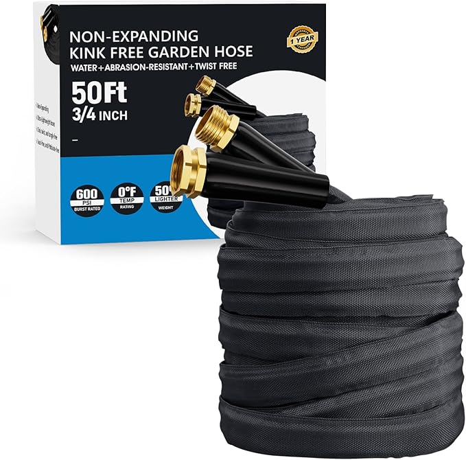 Photo 1 of 2025 Upgraded 50FT Non-Expanding Garden Hose, Lightweight, Flexible Ultra-Light Water Hose, Burst-Resistant, Lead-Free, Anti-Kink, High-Pressure