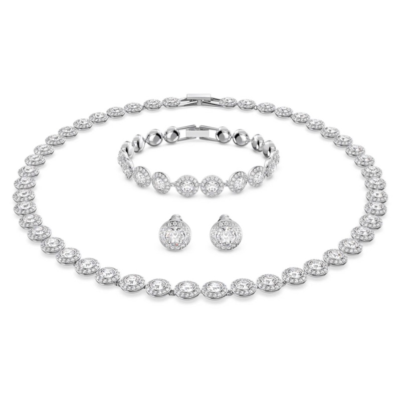 Photo 1 of Una Angelic set
Set (3), Round cut, White, Rhodium plated