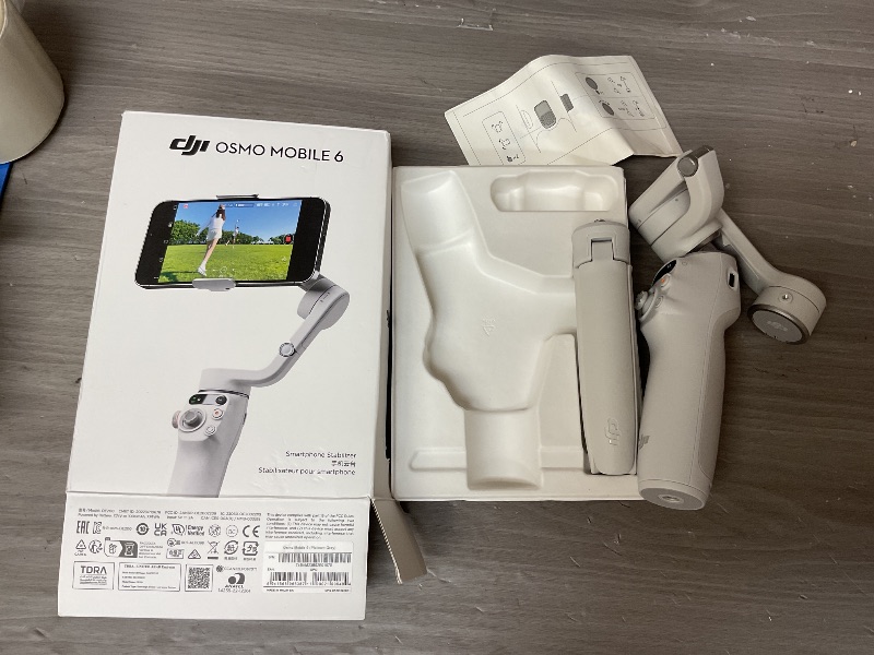Photo 1 of DJI Osmo Mobile 6 Gimbal Stabilizer for Smartphones, 3-Axis Phone Gimbal, Built-In Extension Rod, Object Tracking, Portable and Foldable, Vlogging Stabilizer, YouTube TikTok, Slate Gray