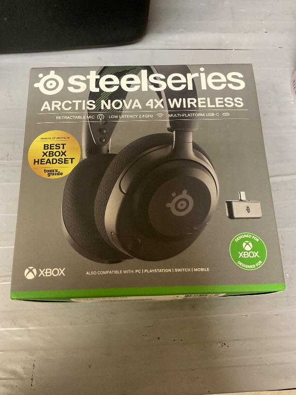 Photo 1 of SteelSeries Arctis Nova 4X Wireless Multi-Platform Gaming Headset — 360° Spatial Audio — 2.4GHz High-Speed Wireless — 36 Hr Battery — USB-C — ClearCast Gen 2 Mic — Xbox Series X|S, PC, PS5, Switch