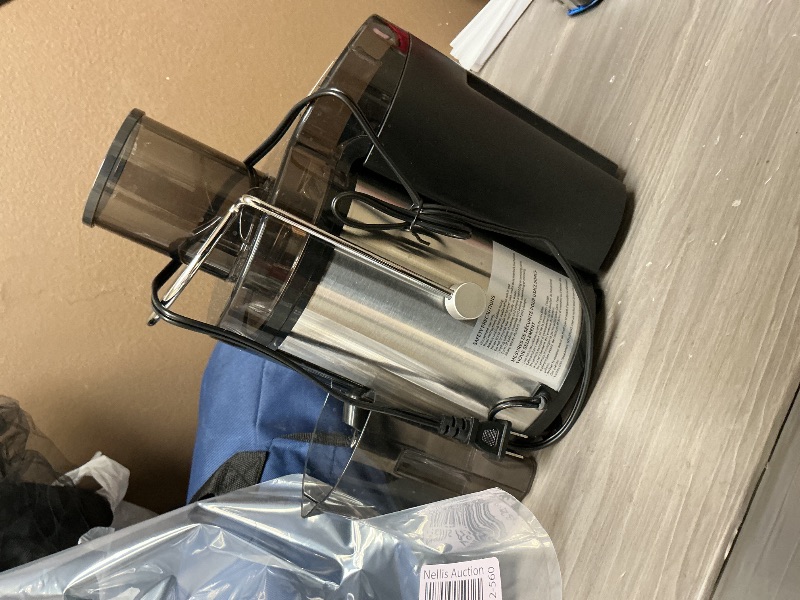 Photo 1 of SEE NOTS PICTURE……..Qcen Juicer Machine, 800W Centrifugal Juicer Extractor with Wide Mouth 3” Feed Chute for Fruit Vegetable, Easy to Clean, Stainless Steel, BPA-free (Black)