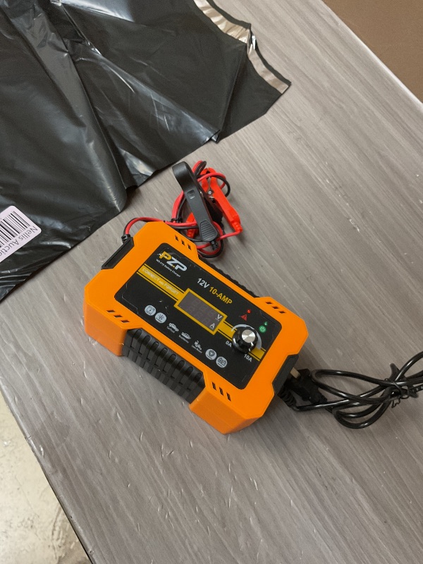 Photo 1 of 12V Automatic Car Battery Charger, 0-10A Arbitrarily Adjustable Smart Trickle Charger, Auto Desulfator with Battery Repair, Battery Maintainer with Winter Mode for AGM, Gel, Deep Cycle, Lead-Acid