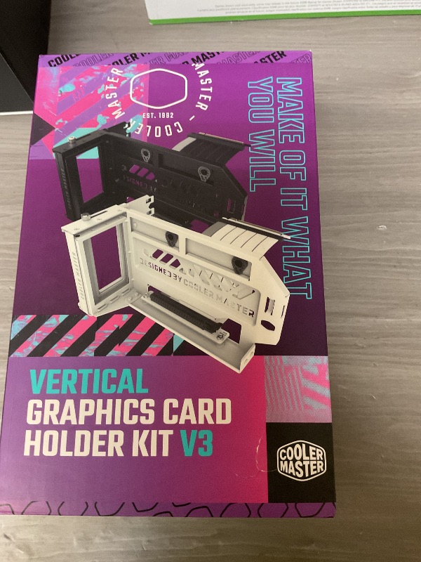 Photo 1 of Cooler Master MasterAccessory Vertical GPU Card Holder Kit V3 Black, Premium Riser Cable PCI-E 4.0 x16-165mm, PCIe 3.0 Compatible, Adjustable Length for E-ATX|ATX|Micro ATX Case (MCA-U000R-KFVK03)