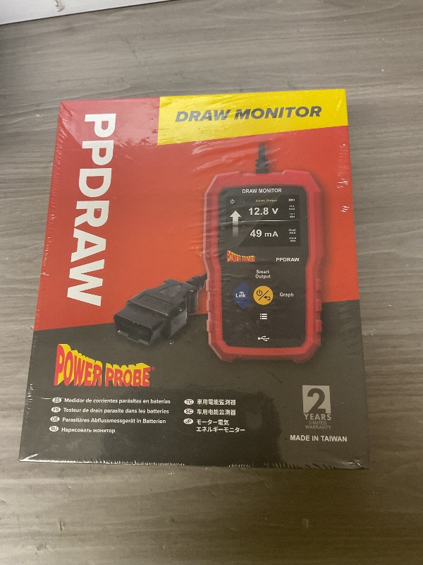 Photo 1 of Power Probe PPDRAW Automotive Battery Voltage and Parasitic Draw Monitor with OBDII Connection