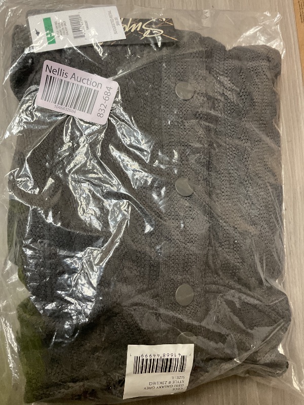 Photo 1 of UNIONBAY Women's CeCe Cable Knit Sweater Jacket, Galaxy Grey