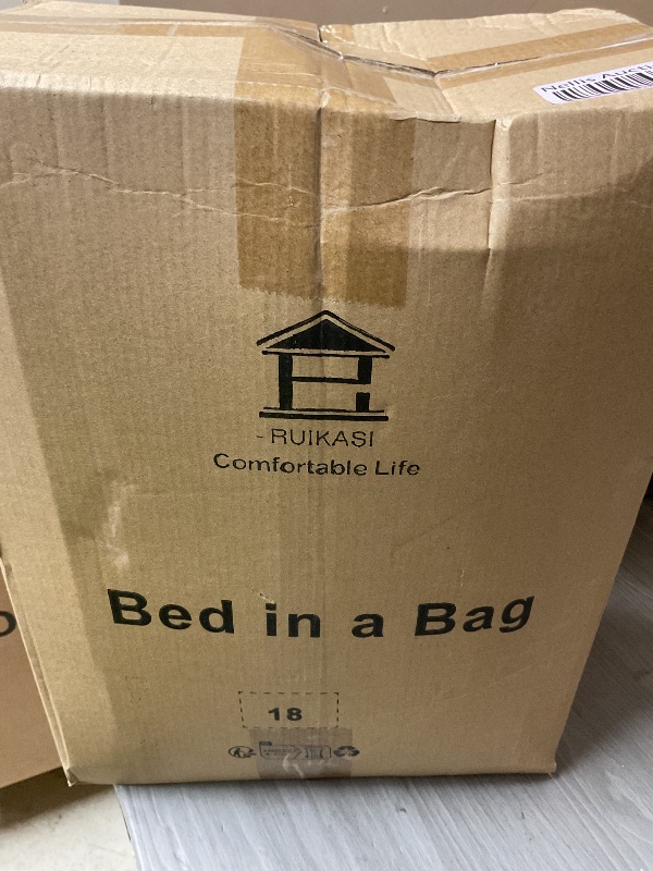 Photo 1 of RUIKASI King Size Comforter Set - 7 Pieces Bed in a Bag Dark Grey All Season King Bedding Set with Comforter, Pillow Shams, Flat Sheet, Fitted Sheet and Pillowcases