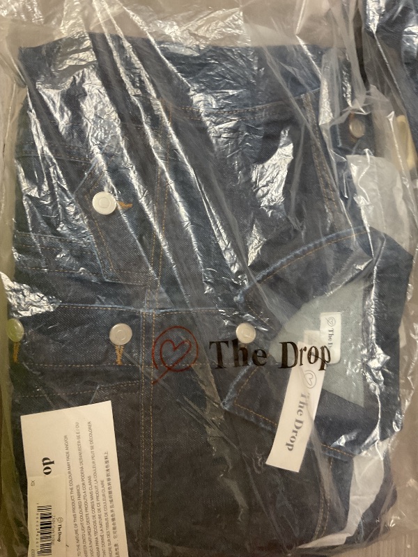 Photo 1 of The Drop Women's Zain Elongated Denim Jacket, Dark Indigo, XS