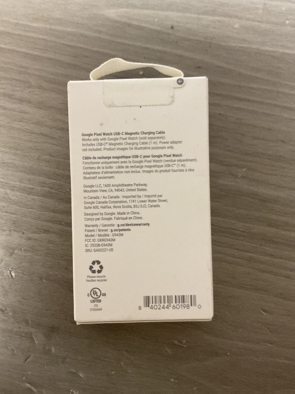 Photo 1 of Google Pixel Watch Magnetic Charging Cable, US/CA
