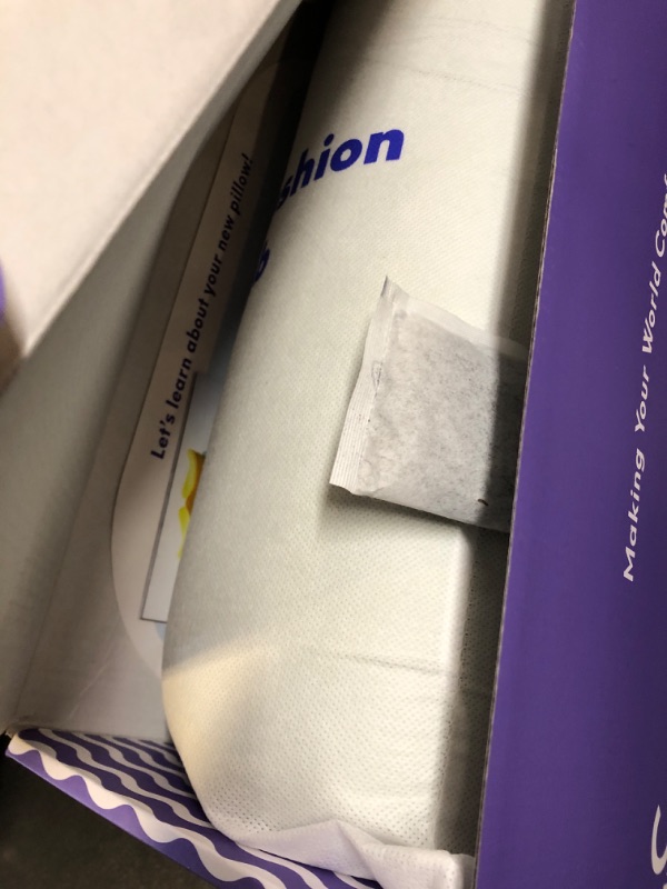 Photo 1 of C CUSHION LAB Deep Sleep Pillow, Patented Ergonomic Contour Design for Side & Back Sleepers, Orthopedic Cervical Shape Gently Cradles Head & Provides Neck Support & Shoulder Pain Relief - Calm Grey