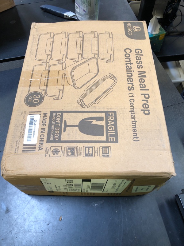 Photo 1 of [8-Pack,30 oz]Glass Meal Prep Containers,Glass Food Storage Containers,Airtight lunch Containers with Lids, Microwave, Oven, Freezer and Dishwasher