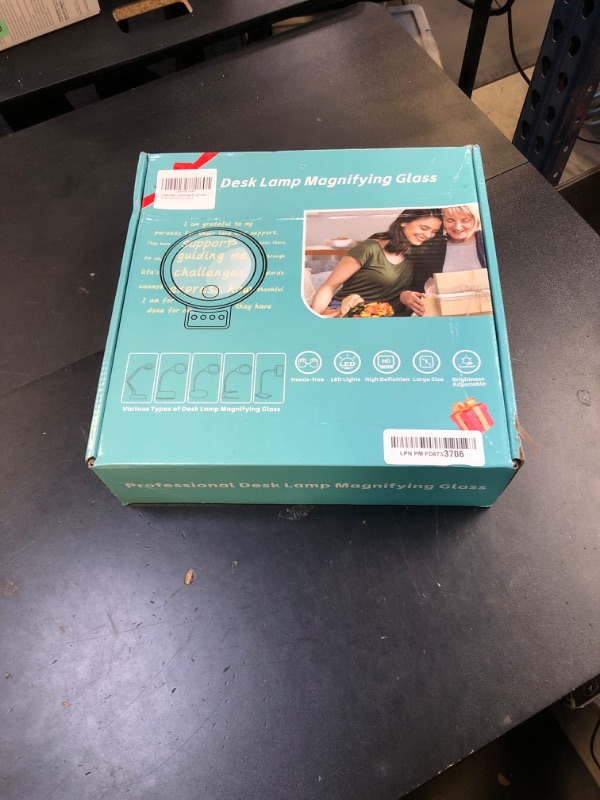 Photo 1 of 10X 30X Large Magnifying Glass with Light and Stand, 5-inch Lighted Magnifier, 72 LED 3 Color Modes Stepless Dimmable, Hands-Free Magnifying Glass Desk Lamp for Reading Craft Hobby Close Work Black