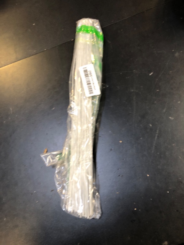 Photo 1 of 100 Pcs White Paper Wrapped Floral Stems Wire, 14 Inch 18 Gauge, Crafts Supplies for DIY Flower Arrangement