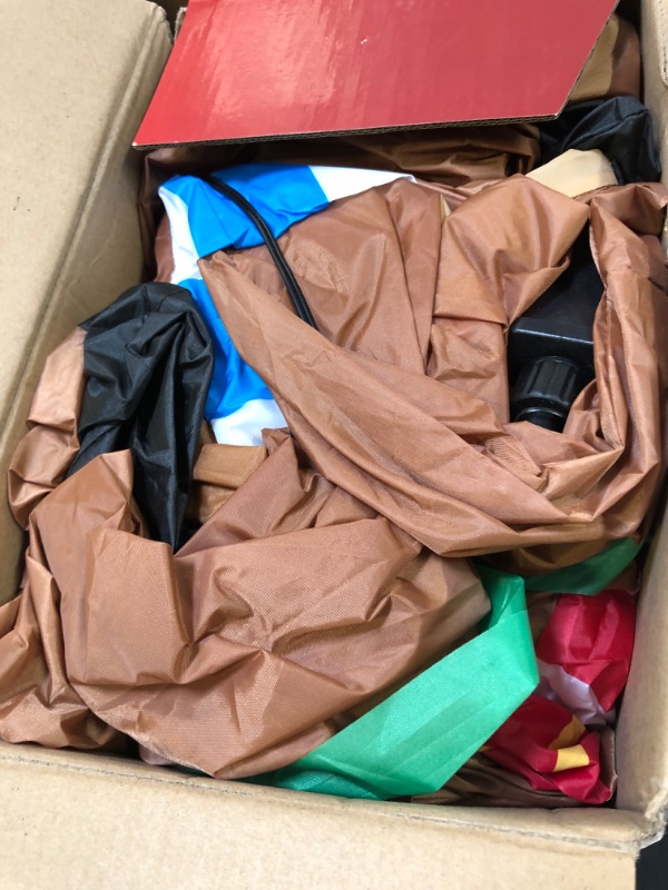 Photo 1 of 12 Foot Long Christmas Inflatables Santa Claus & Reindeer Sleigh Outdoor Decorations, Built-in LEDs Giant Funny Sled Merry Xmas Blow Up Yard Decoration Winter Inflatable Vacation Lawn Outside Blowups