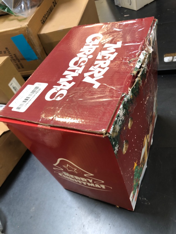 Photo 1 of 12 Foot Long Christmas Inflatables Santa Claus & Reindeer Sleigh Outdoor Decorations, Built-in LEDs Giant Funny Sled Merry Xmas Blow Up Yard Decoration Winter Inflatable Vacation Lawn Outside Blowups