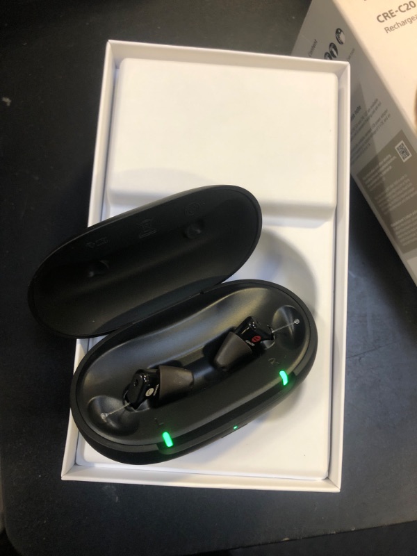 Photo 3 of Sony CRE-C20 Self-Fitting OTC Hearing Aids for Mild to Moderate Hearing Loss, Prescription-Grade Sound Quality, Compact Virtually Invisible Design, Customizable App, and Rechargeable Battery