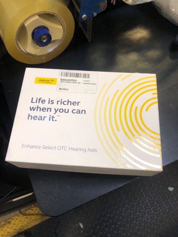 Photo 4 of Jabra Enhance Select 300 OTC Hearing Aids, Audiology Team Care Included, Bluetooth Streaming for Calls, Music, Media for iOS & Android, Nearly Invisible & Comfortable, Noise Reduction - Silver