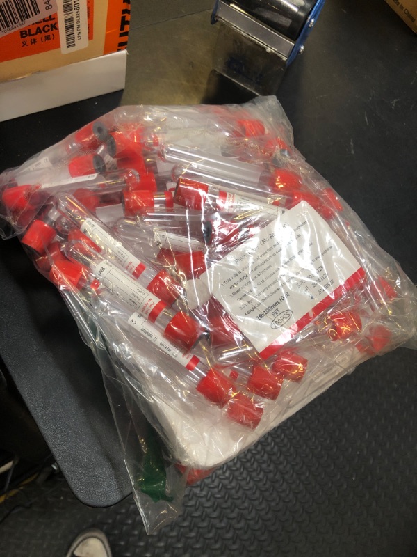 Photo 1 of Vacutainer Blood Collection Tubes 10ml Lab Vacuum Plain Tube for Pet Animals Veterinary Lab Supplies 100 Pcs Wrap Packaging