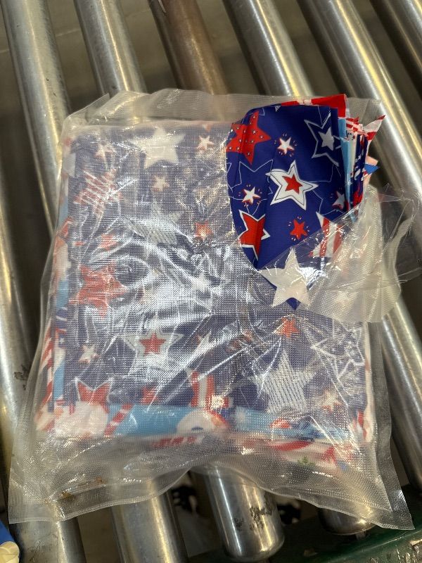 Photo 1 of Reginary 120 Packs 4th of July Day Dog Bandanas Bulk Patriotic Dog Scarf American Flag Adjustable Holiday Pet Outfit Washable Dog Scarves Triangle Dog Bibs for Pet Costume Supply(Independence Day)