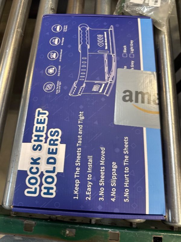 Photo 1 of ROVLET Lock Sheet Holders 4Pcs-Bed Sheet Holder for Corners with Lock Strips, Keep Bed Sheets Firmly in Place, Heavy-Duty Mattress Straps, Easy to Install for All Mattress Sizes