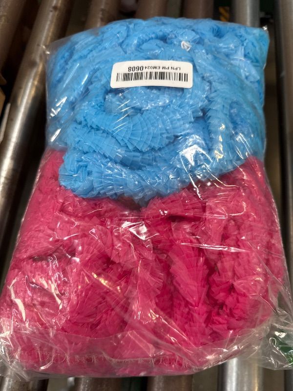Photo 1 of ADXCO 72 Pieces Baby Gender Reveal Leis Bulk Plastic Leis Assortment Flower Leis Necklaces Hawaiian Leis Decorations Pink and Blue Leis for Baby Shower Announcement Party